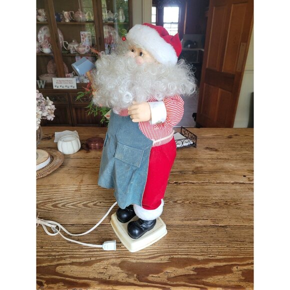 VTG Telco Motion-ettes SANTA WORKSHOP Christmas Animated Complete Rare Apron - Picture 3 of 6